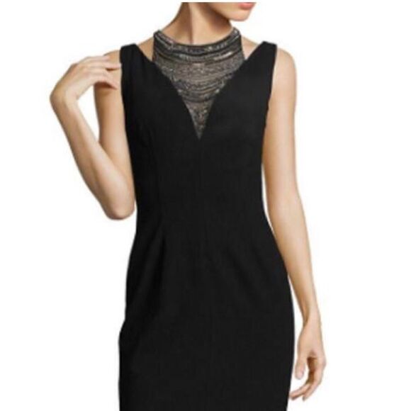 David Meister Embellished Neck Dress LBD REVOLVE - Picture 2 of 7
